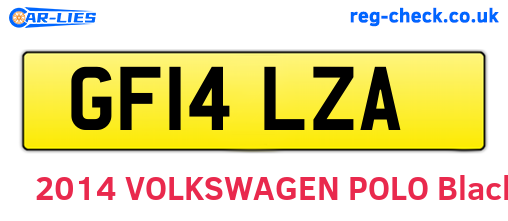 GF14LZA are the vehicle registration plates.