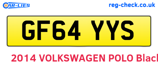 GF64YYS are the vehicle registration plates.