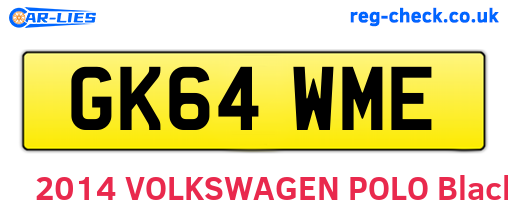 GK64WME are the vehicle registration plates.