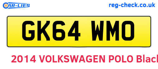 GK64WMO are the vehicle registration plates.