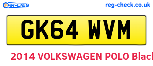 GK64WVM are the vehicle registration plates.