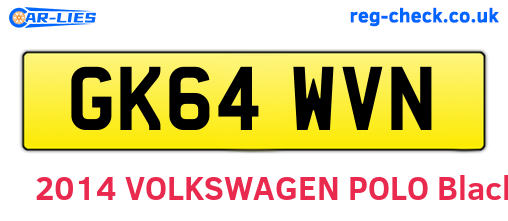 GK64WVN are the vehicle registration plates.