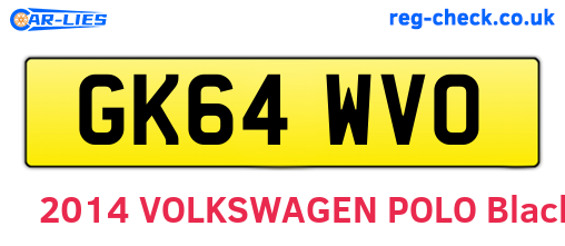 GK64WVO are the vehicle registration plates.