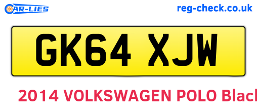 GK64XJW are the vehicle registration plates.