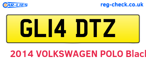 GL14DTZ are the vehicle registration plates.