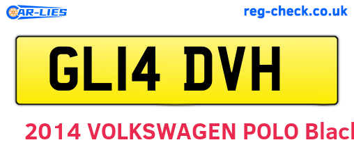GL14DVH are the vehicle registration plates.