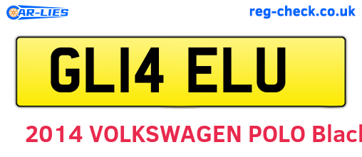 GL14ELU are the vehicle registration plates.