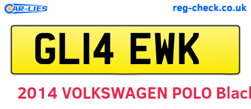 GL14EWK are the vehicle registration plates.