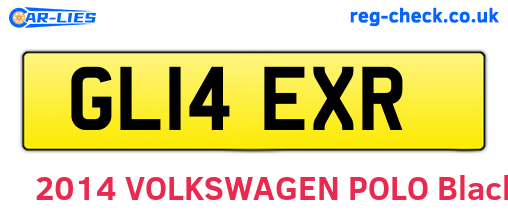 GL14EXR are the vehicle registration plates.