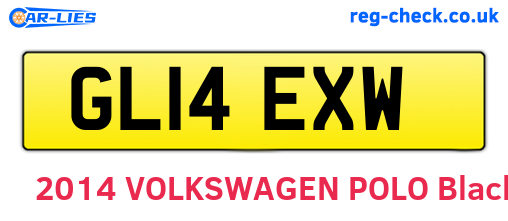 GL14EXW are the vehicle registration plates.