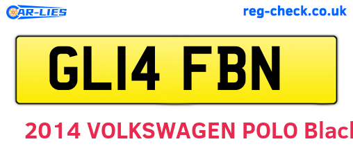 GL14FBN are the vehicle registration plates.
