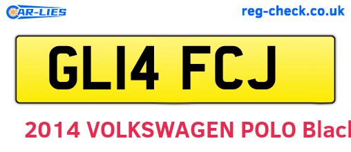 GL14FCJ are the vehicle registration plates.