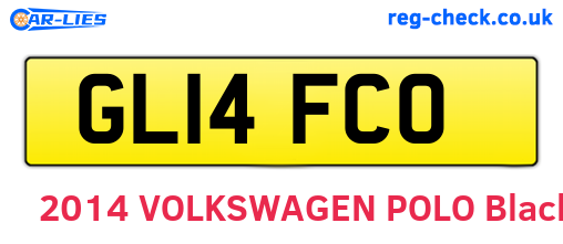 GL14FCO are the vehicle registration plates.