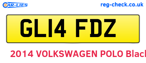 GL14FDZ are the vehicle registration plates.