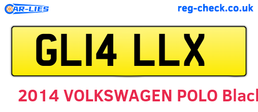 GL14LLX are the vehicle registration plates.