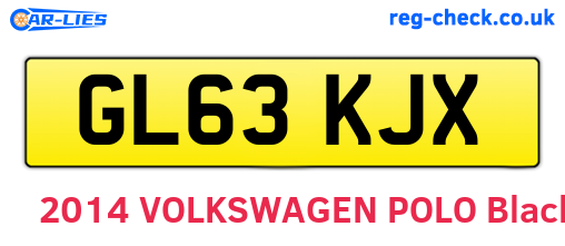 GL63KJX are the vehicle registration plates.