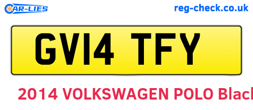 GV14TFY are the vehicle registration plates.