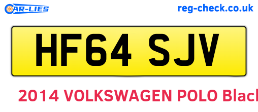 HF64SJV are the vehicle registration plates.