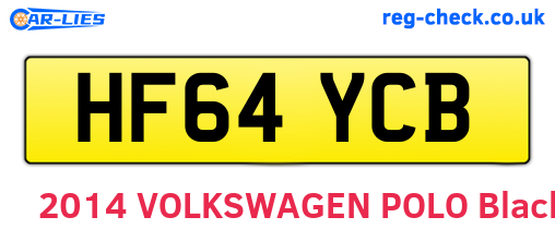 HF64YCB are the vehicle registration plates.