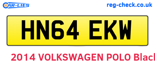 HN64EKW are the vehicle registration plates.