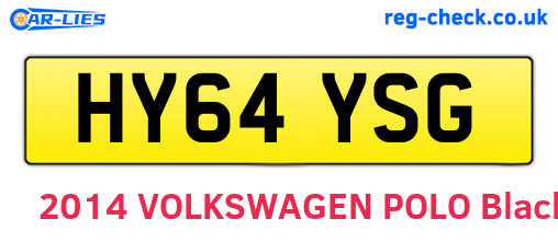 HY64YSG are the vehicle registration plates.