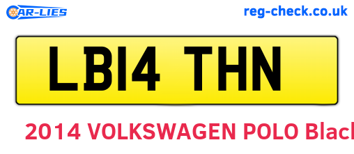 LB14THN are the vehicle registration plates.