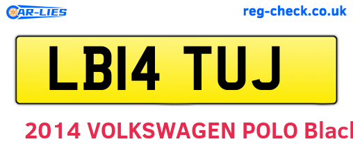 LB14TUJ are the vehicle registration plates.