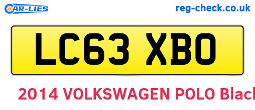 LC63XBO are the vehicle registration plates.