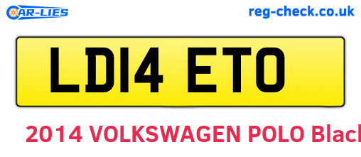 LD14ETO are the vehicle registration plates.