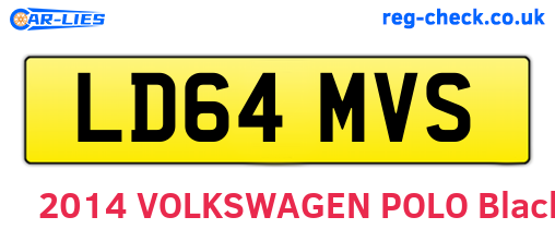 LD64MVS are the vehicle registration plates.