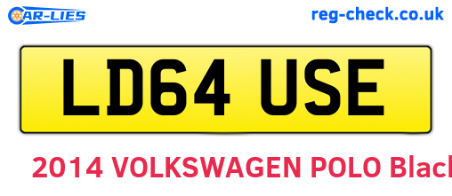 LD64USE are the vehicle registration plates.