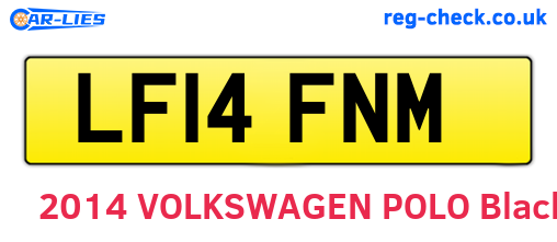 LF14FNM are the vehicle registration plates.
