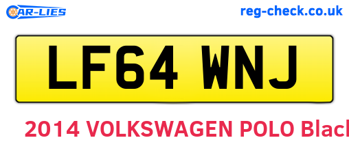 LF64WNJ are the vehicle registration plates.