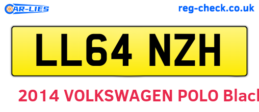 LL64NZH are the vehicle registration plates.
