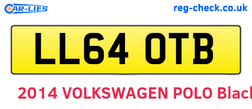 LL64OTB are the vehicle registration plates.