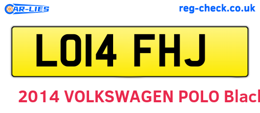 LO14FHJ are the vehicle registration plates.