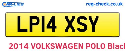 LP14XSY are the vehicle registration plates.