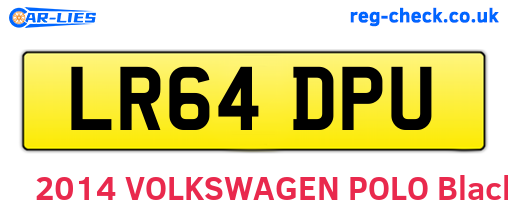 LR64DPU are the vehicle registration plates.