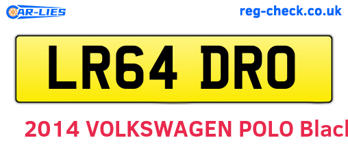 LR64DRO are the vehicle registration plates.