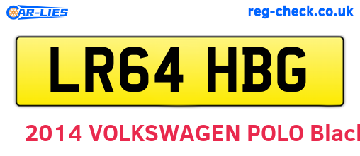 LR64HBG are the vehicle registration plates.