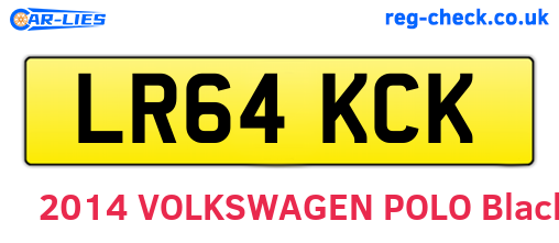LR64KCK are the vehicle registration plates.