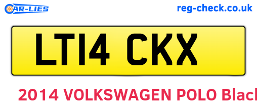 LT14CKX are the vehicle registration plates.
