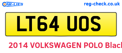 LT64UOS are the vehicle registration plates.