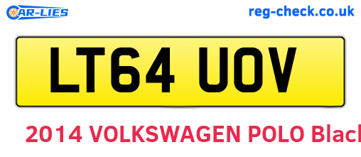 LT64UOV are the vehicle registration plates.