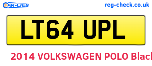 LT64UPL are the vehicle registration plates.