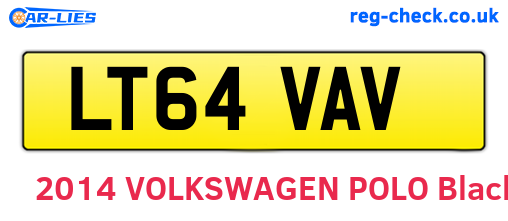 LT64VAV are the vehicle registration plates.