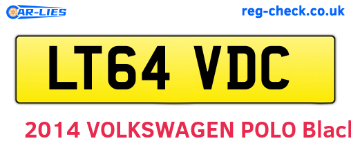 LT64VDC are the vehicle registration plates.
