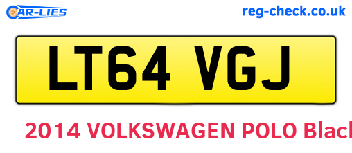 LT64VGJ are the vehicle registration plates.