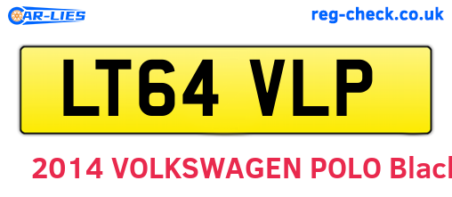 LT64VLP are the vehicle registration plates.