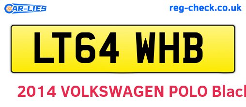 LT64WHB are the vehicle registration plates.